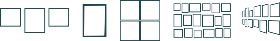 Schema wie man Bilder gerade aufhängen kann.